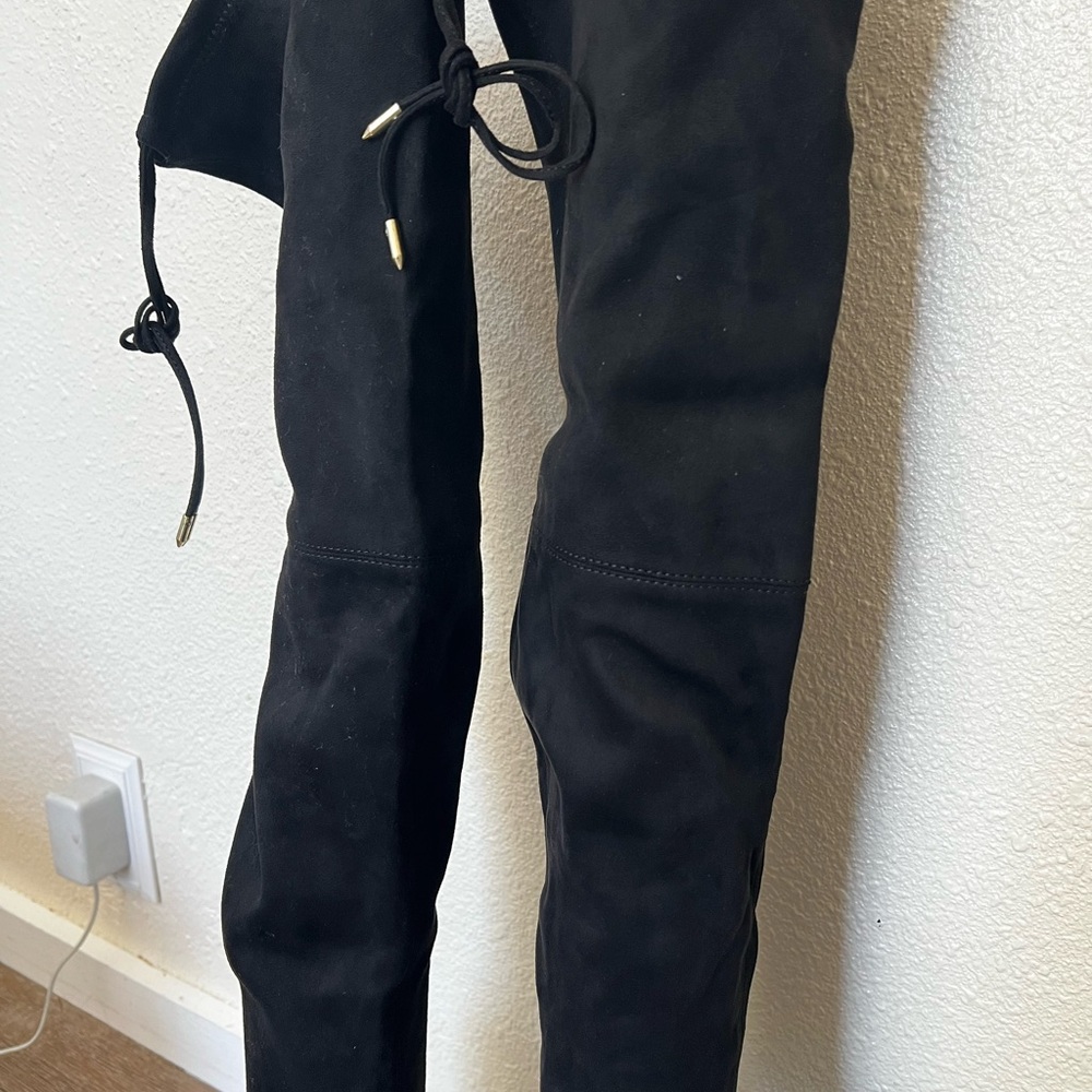 Steve Madden Black Suede Over-the-Knee Norri Boots Size 5.5W - Picture 6 of 12